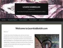 Tablet Screenshot of learnkabbalah.com